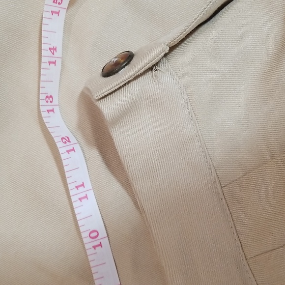 100% pure silk Ports International high waisted wide leg trousers side buttons - Picture 11 of 13